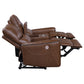 Greenfield Upholstered Power Reclining Loveseat Saddle Brown