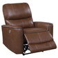 Greenfield Upholstered Power Recliner Chair Saddle Brown