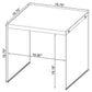 Opal Square Glass Frame Side End Table White High Gloss