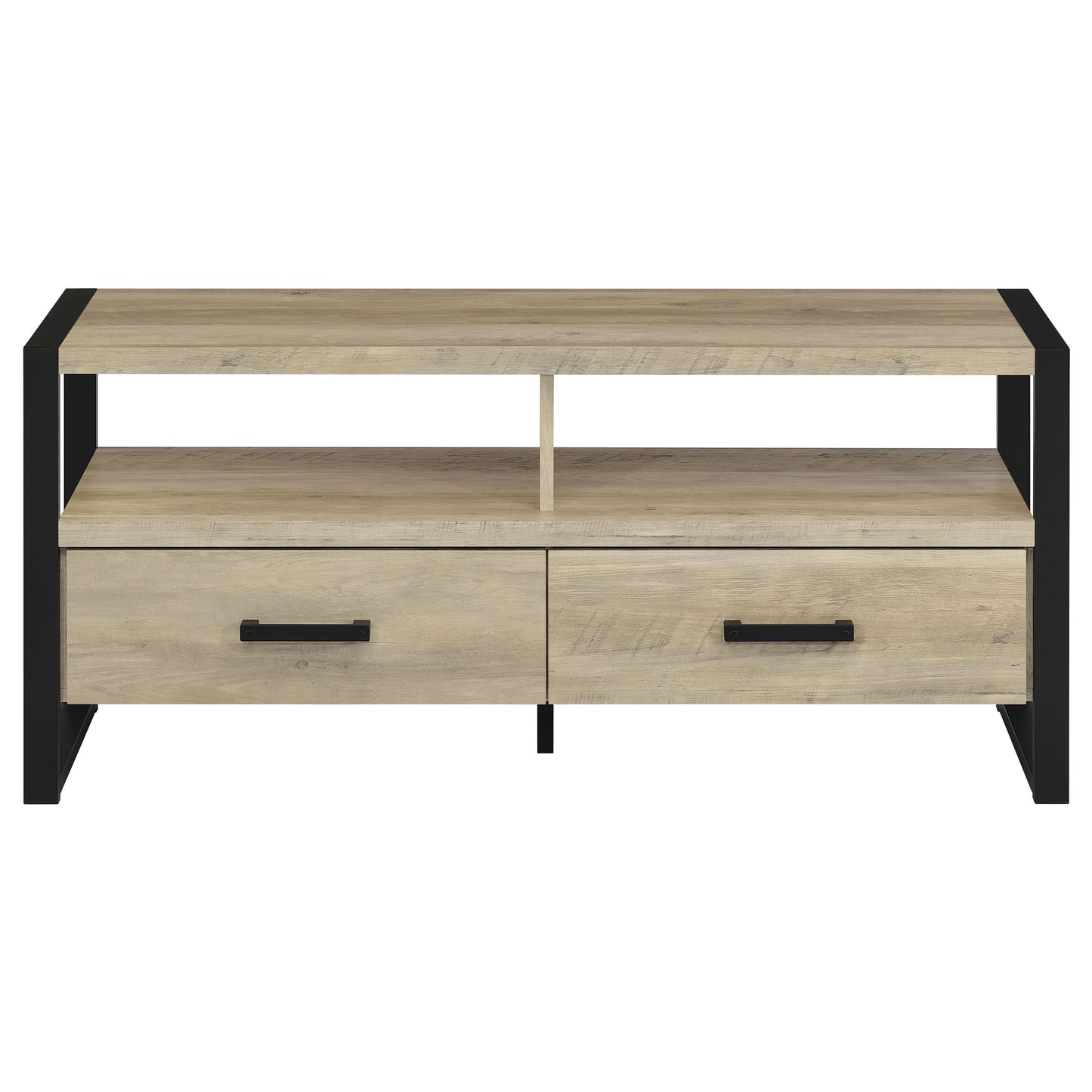 James 2-drawer Engineered Wood 48" TV Stand Distressed Pine