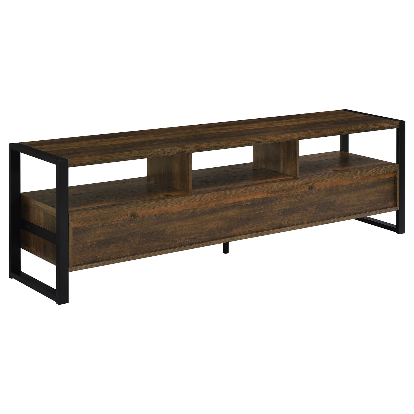 James 3-drawer Engineered Wood 71" TV Stand Dark Pine