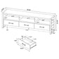 James 3-drawer Engineered Wood 71" TV Stand Dark Pine