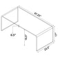 Ripley Rectangular Tempered Bent Glass Coffee Table Clear