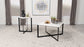 Tobin Square Marble Top End Table White and Black