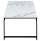 Clark 3-piece Faux Marble Top Coffee Table Set White