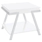 Marcia Rectangular Side End Table White High Gloss