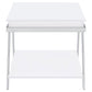 Marcia Rectangular Side End Table White High Gloss