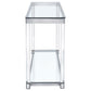 Anne Acrylic Glass Top Entryway Sofa Console Table Chrome