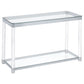 Anne Acrylic Glass Top Entryway Sofa Console Table Chrome