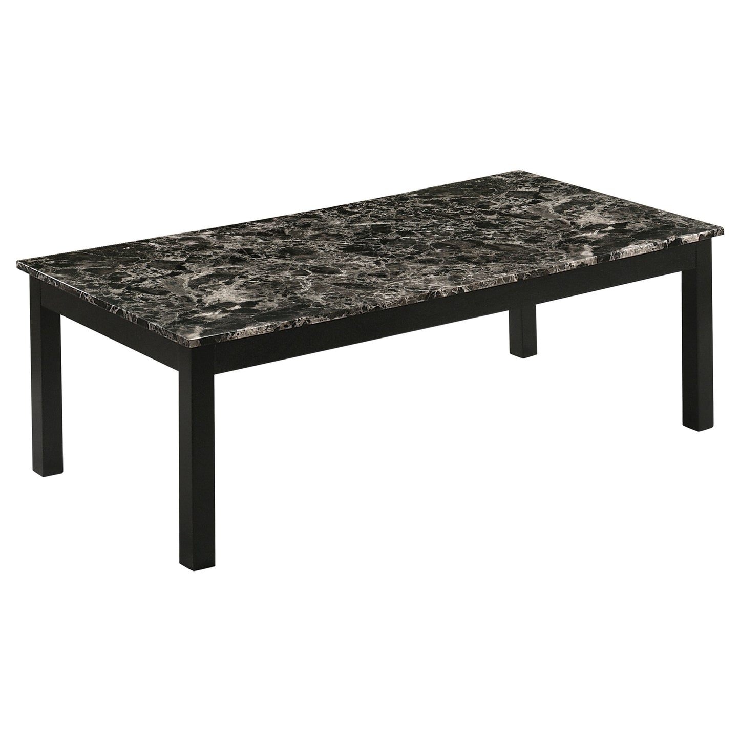 Bates 3-piece Faux Marble Top Coffee Table Set Black