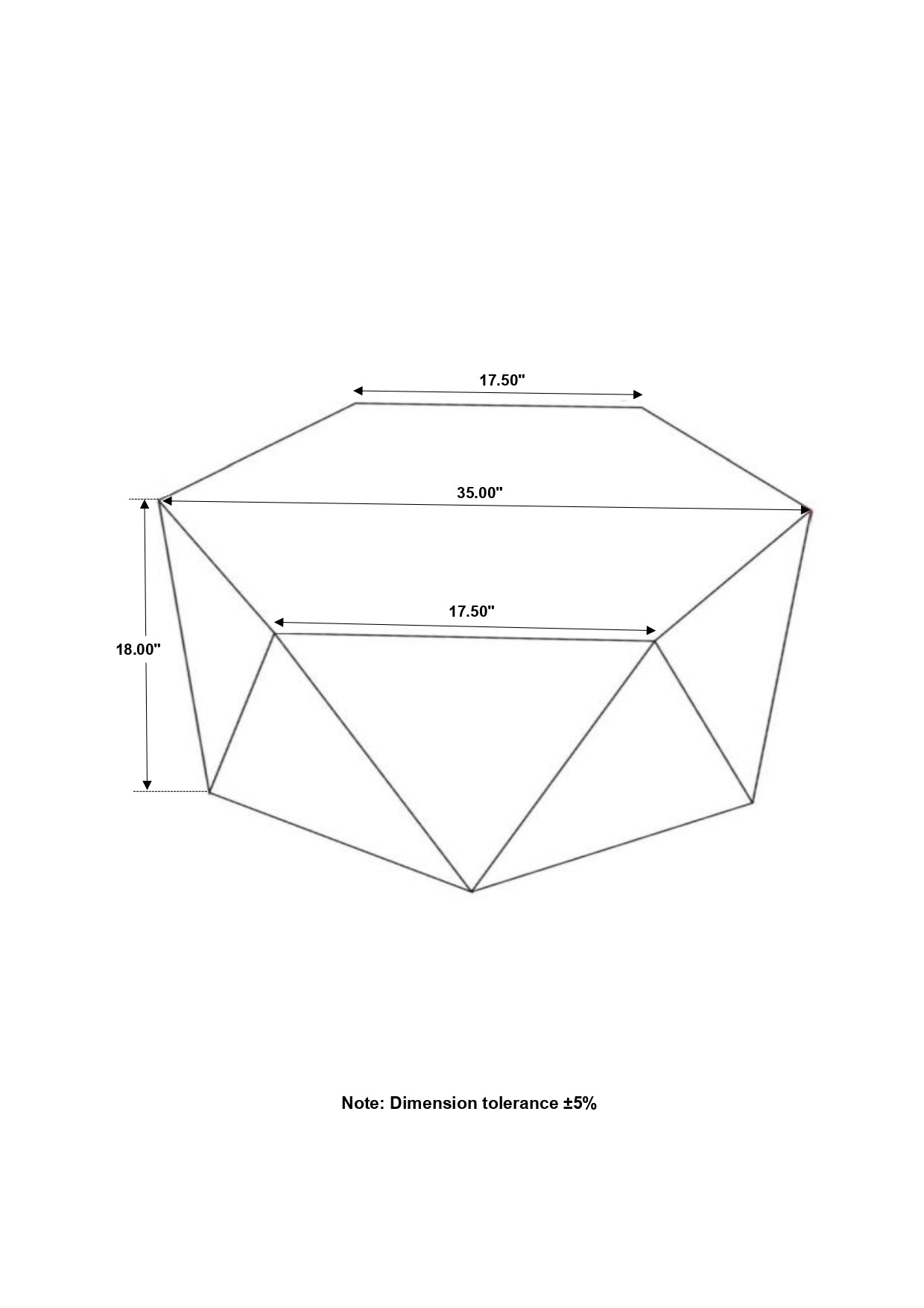 Zalika Hexagonal Solid Mango Wood Coffee Table Natural