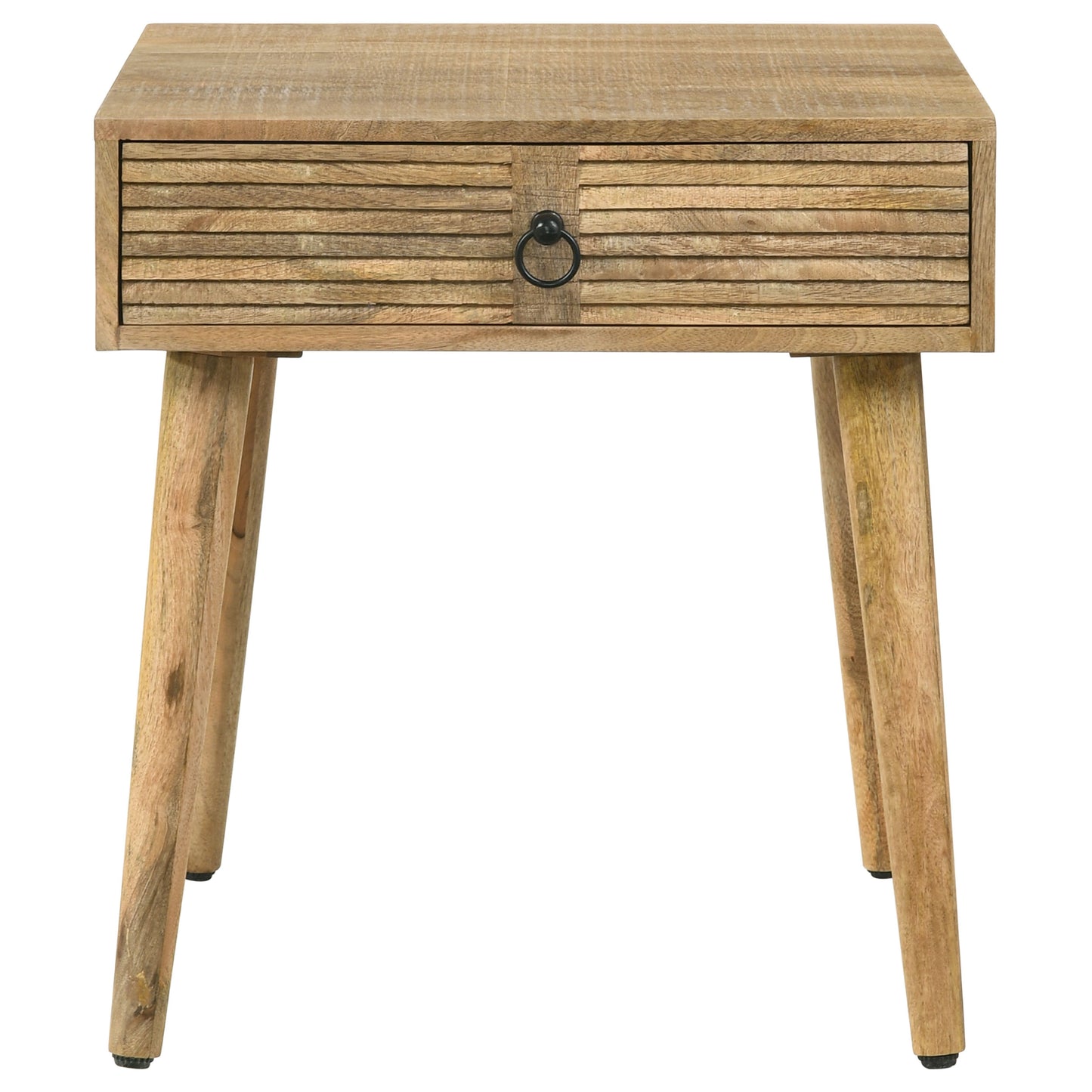 Zabel 1-drawer Square Mango Wood Side End Table Natural