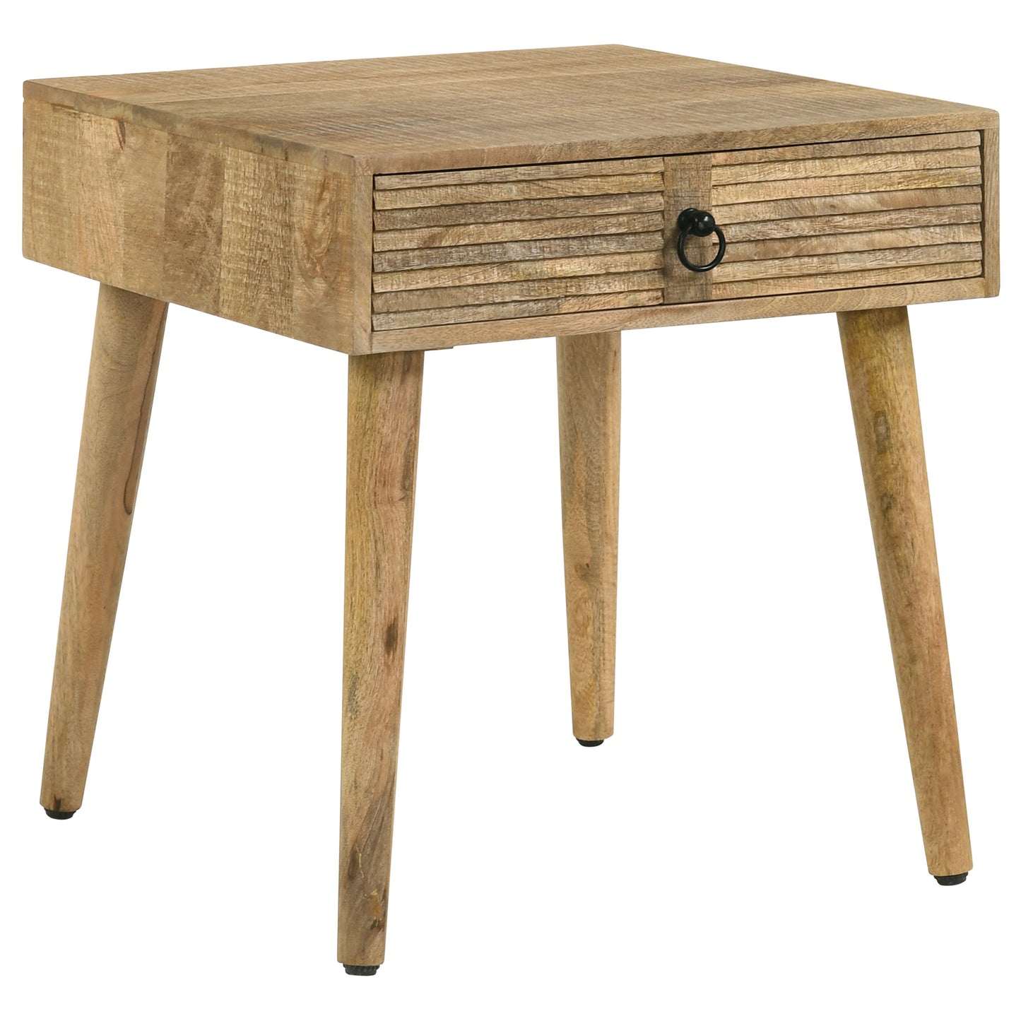 Zabel 1-drawer Square Mango Wood Side End Table Natural