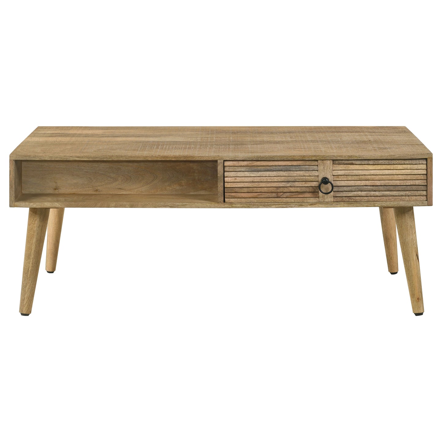 Zabel 1-drawer Rectangular Mango Wood Coffee Table Natural