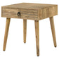 Zabel 1-drawer Square Mango Wood Side End Table Natural