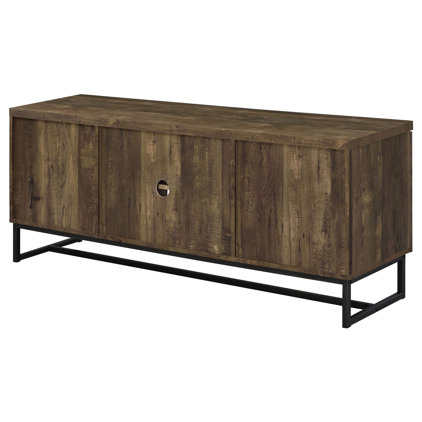 Myles 2-door Engineered Wood 60" TV Stand Rustic Oak