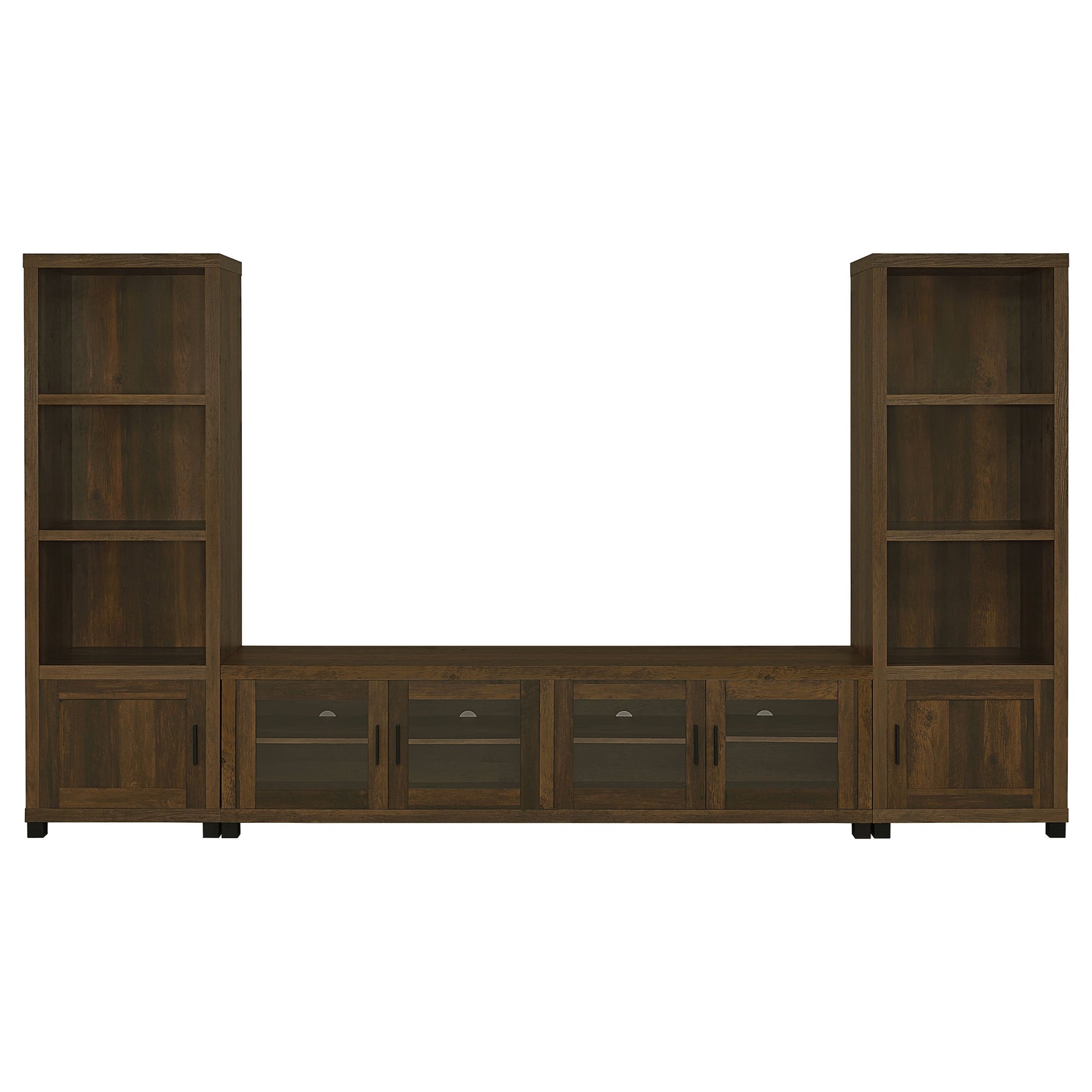 Sachin 3-piece 79" TV Entertainment Center Dark Pine