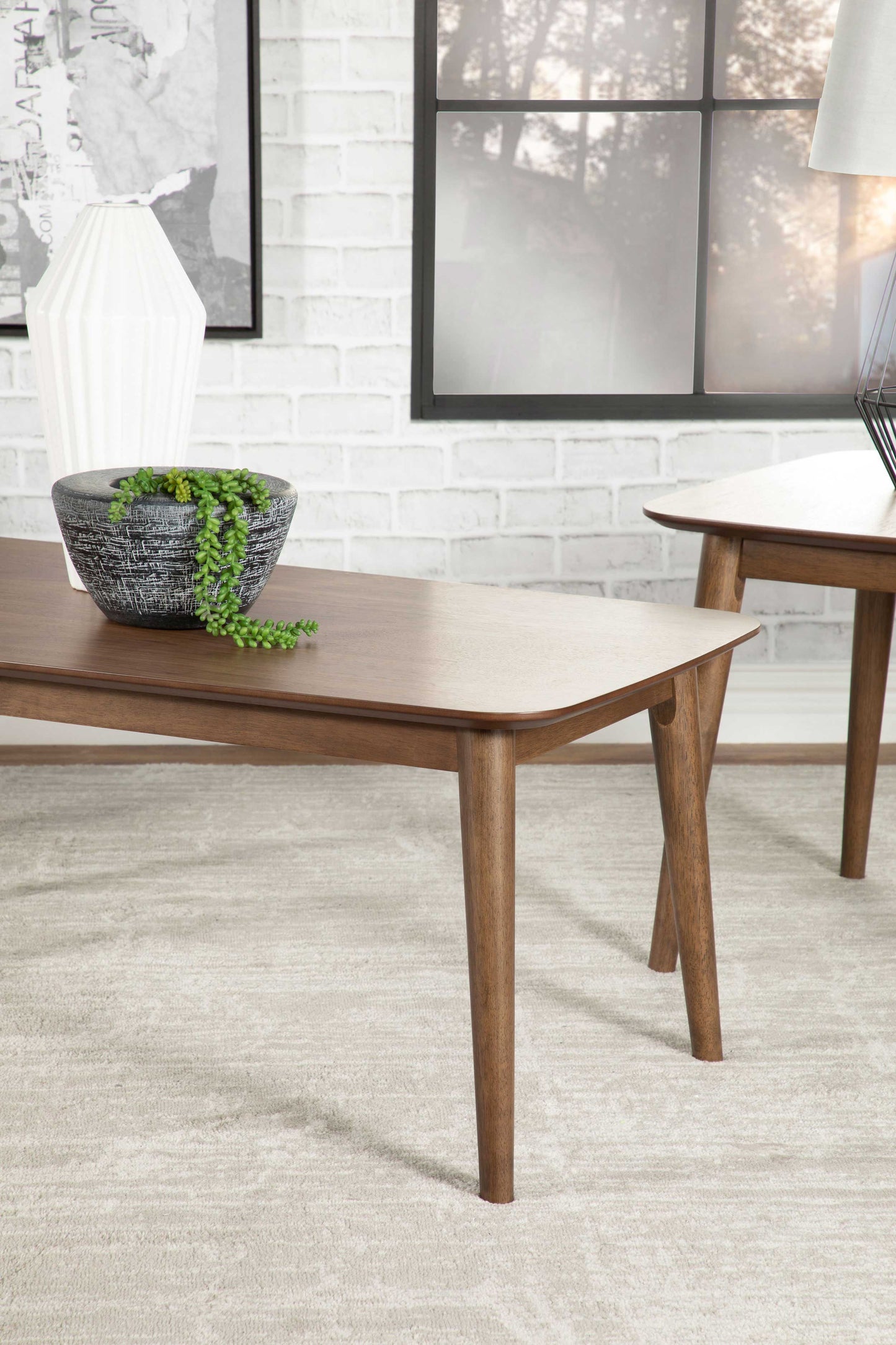 Radley 3-piece Rectangular Coffee Table Set Natural Walnut