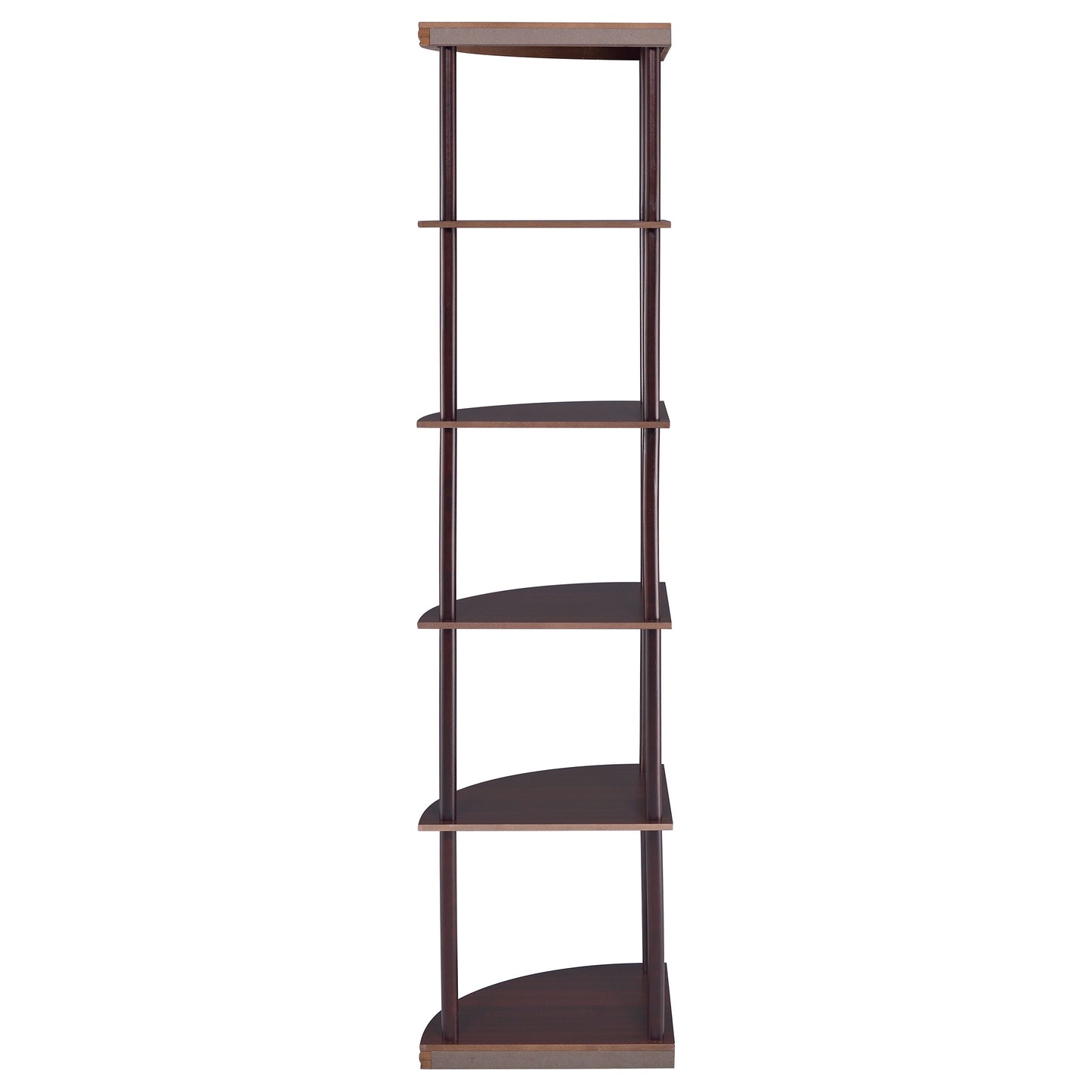 Bonwick 72-inch 5-shelf Corner Bookshelf Cappuccino