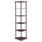 Bonwick 72-inch 5-shelf Corner Bookshelf Cappuccino