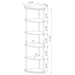 Bonwick 72-inch 5-shelf Corner Bookshelf Cappuccino