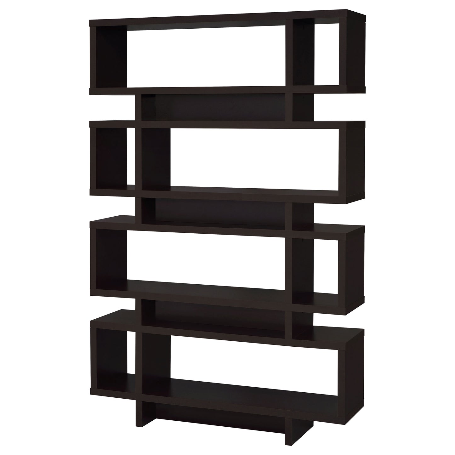 Reid 73-inch 4-shelf Bookshelf Cappuccino