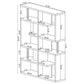 Hoover 63-inch 5-shelf Bookshelf White