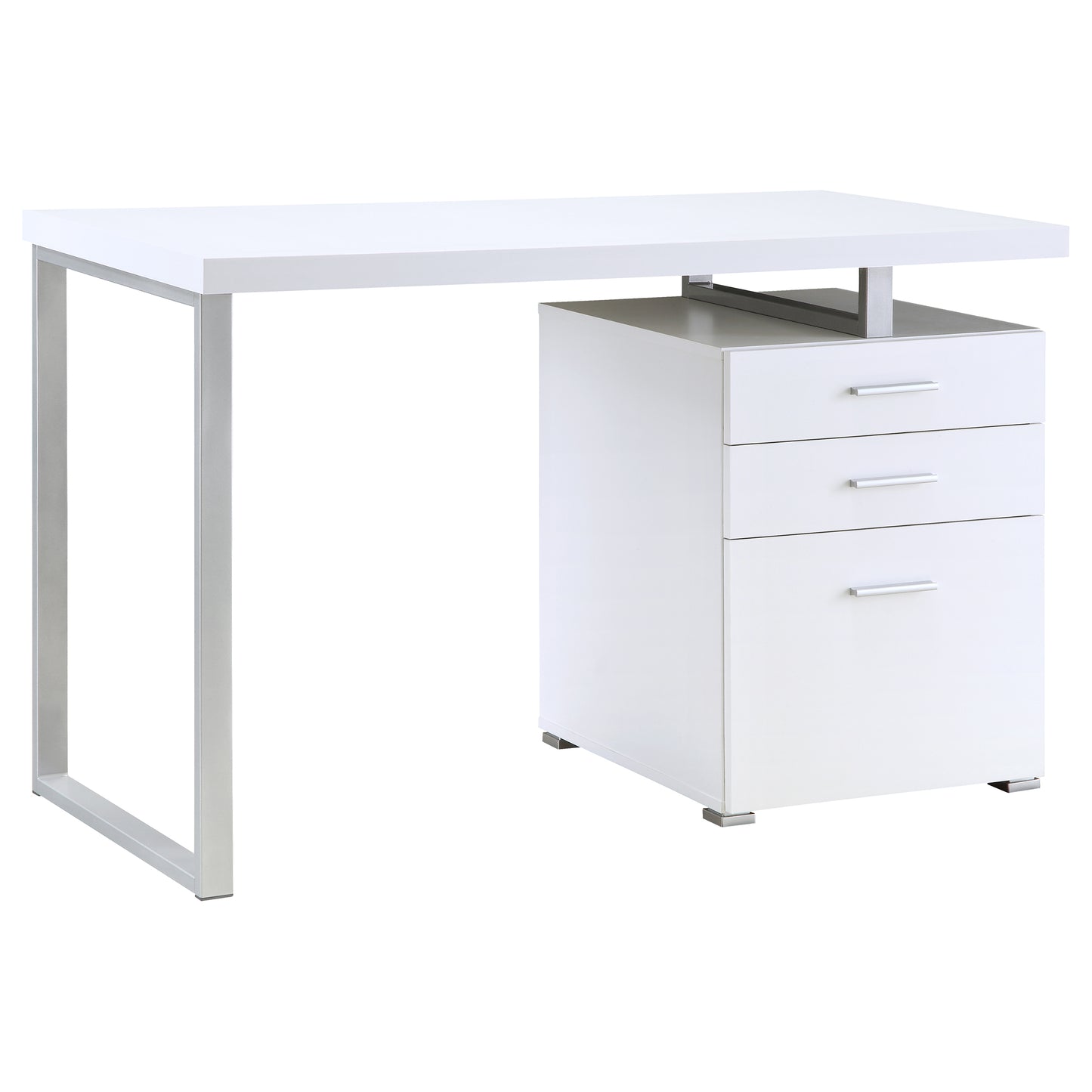 Brennan 47-inch 3-drawer Office Computer Desk White