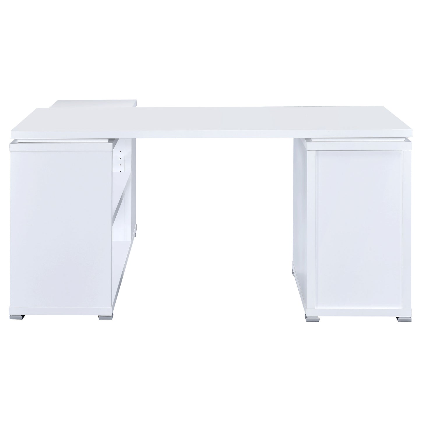 Yvette 60-inch 3-drawer L-Shape Computer Desk White