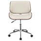 Addington Upholstered Adjustable Office Desk Chair Ecru