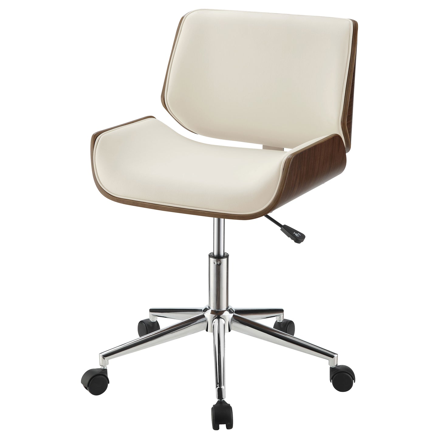 Addington Upholstered Adjustable Office Desk Chair Ecru