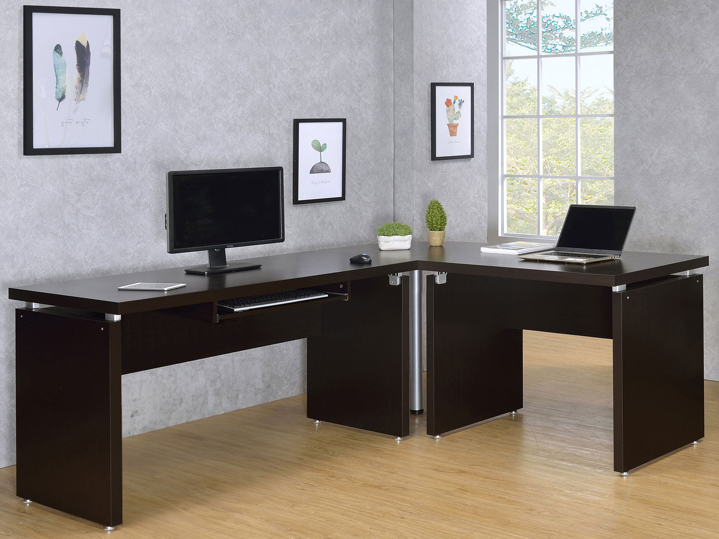 Skylar 39-inch Engineered Wood Writing Desk Cappuccino