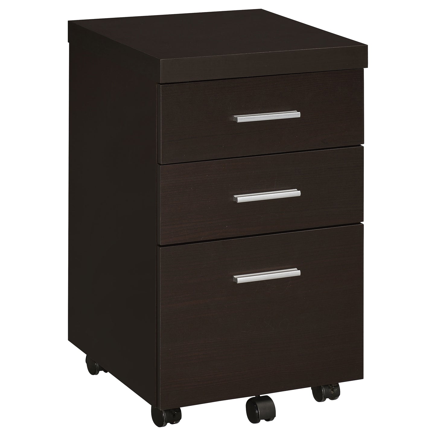 Skeena 3-drawer Mobile Office Storage Cabinet Cappuccino