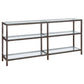 Kate 55-inch 2-shelf Console Bookcases Black Nickel