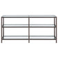 Kate 55-inch 2-shelf Console Bookcases Black Nickel