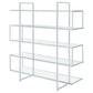 Elmer 63-inch 5-shelf Bookshelf Clear and Chrome