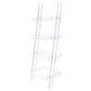 Amaturo 72-inch 4-shelf Acrylic Ladder Bookshelf Clear