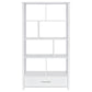 Dylan 68-inch 4-shelf Storage Bookshelf White High Gloss