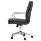 Ximena Upholstered Adjustable Mid Back Office Chair Black