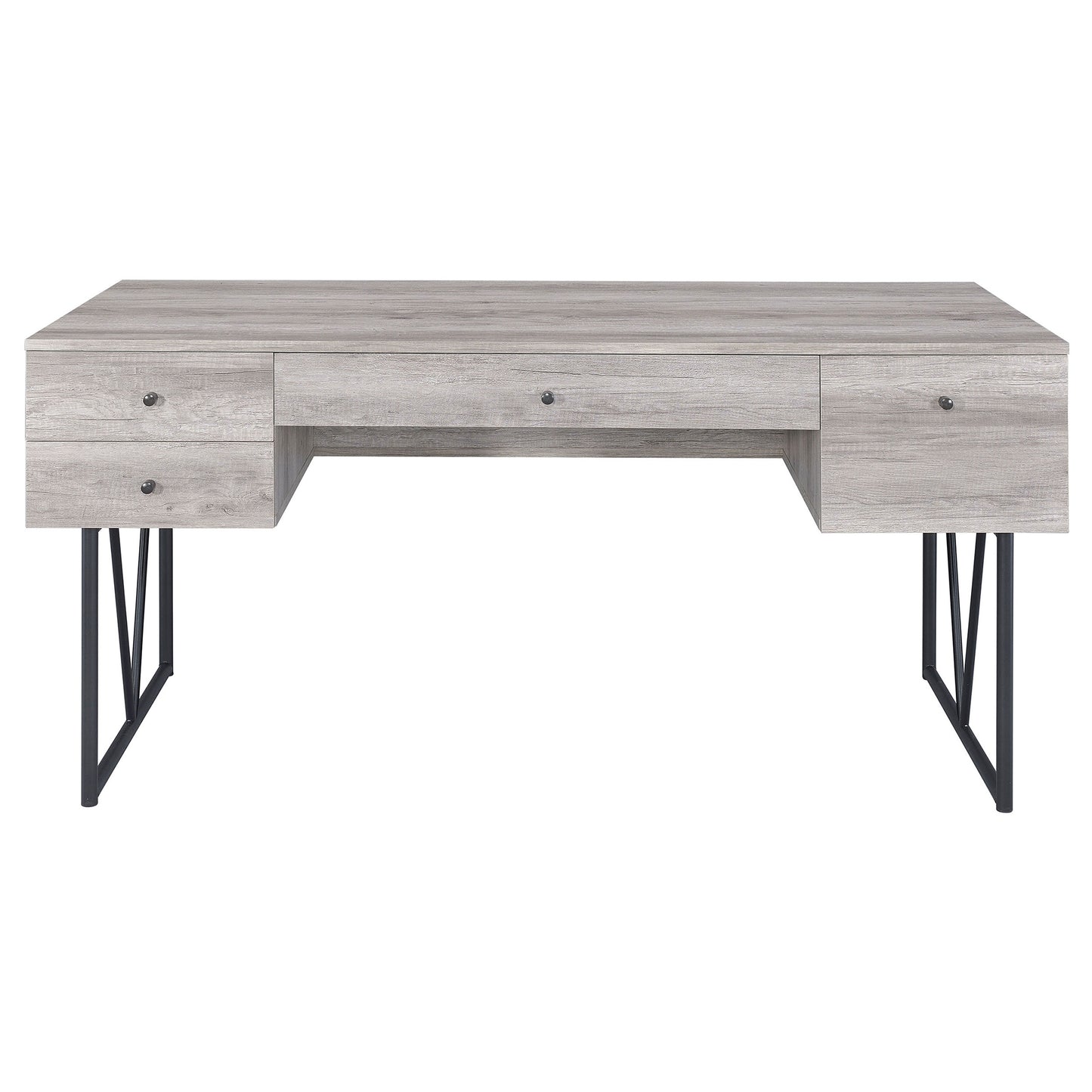 Analiese 63-inch 4-drawer Writing Desk Grey Driftwood