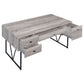 Analiese 63-inch 4-drawer Writing Desk Grey Driftwood