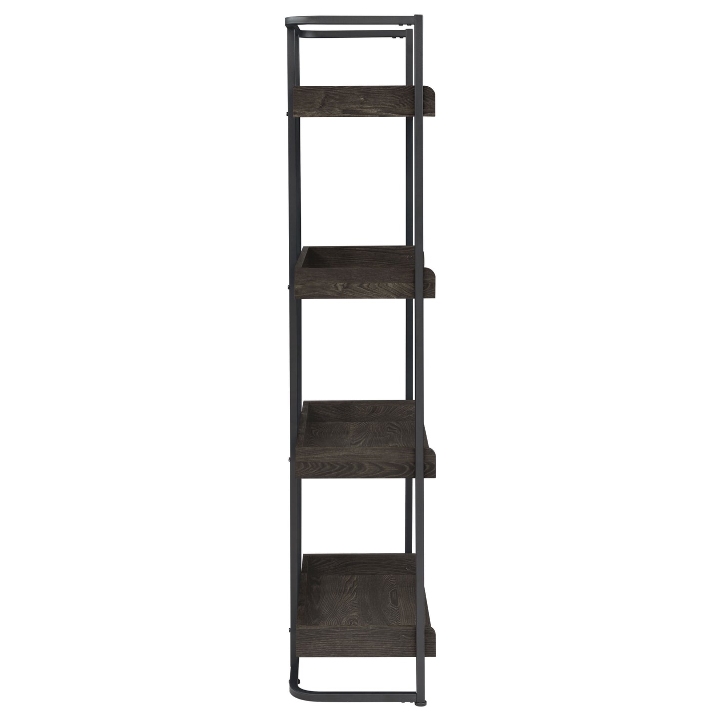 Ember 68-inch 4-shelf Bookshelf Dark Oak and Black