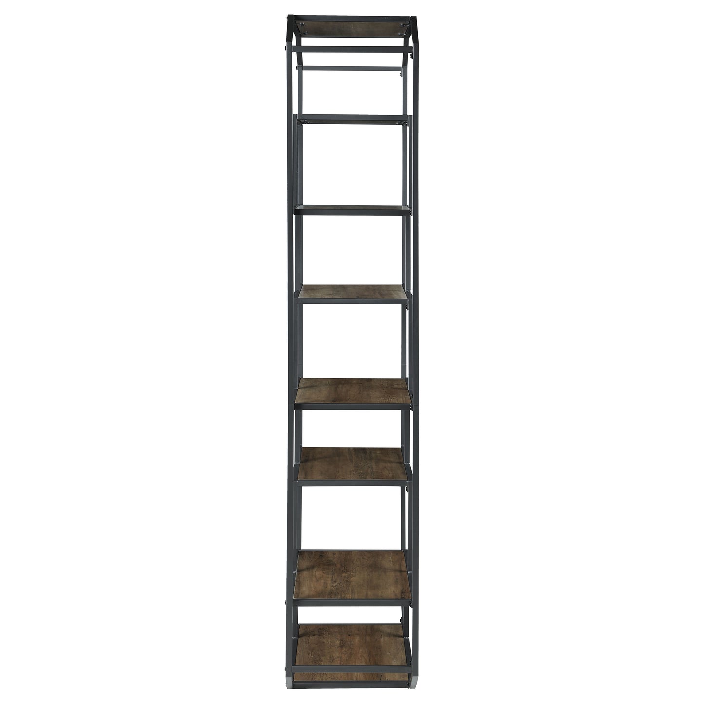 Leland 72-inch 6-shelf Bookshelf Rustic Brown