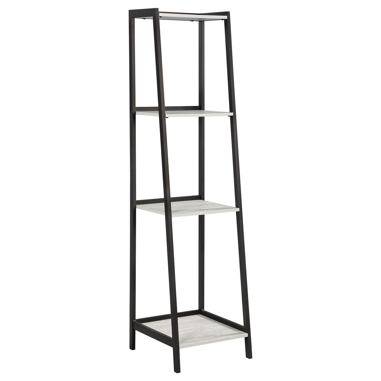 Pinckard 3-piece Ladder Desk and Bookcase Set Grey Stone