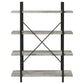 Cole 55-inch 4-shelf Bookshelf Grey Driftwood and Gunmetal