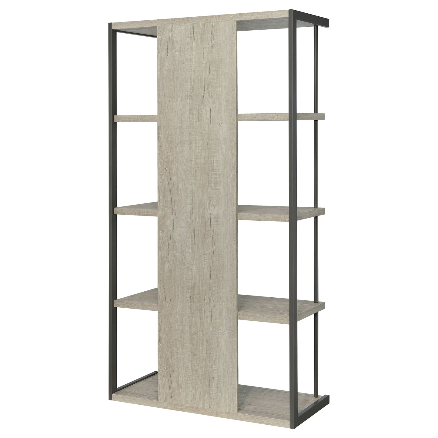 Loomis 72-inch 4-shelf Bookshelf Whitewashed Grey