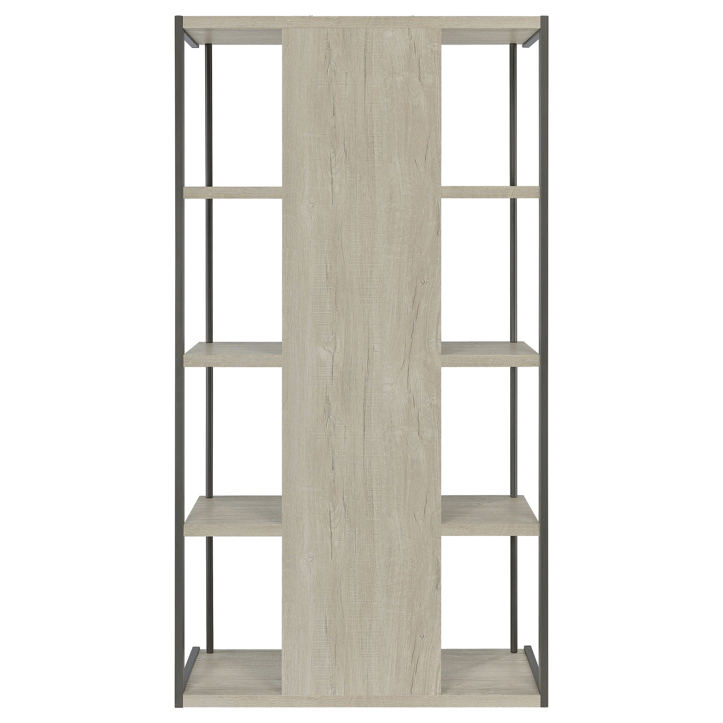 Loomis 72-inch 4-shelf Bookshelf Whitewashed Grey