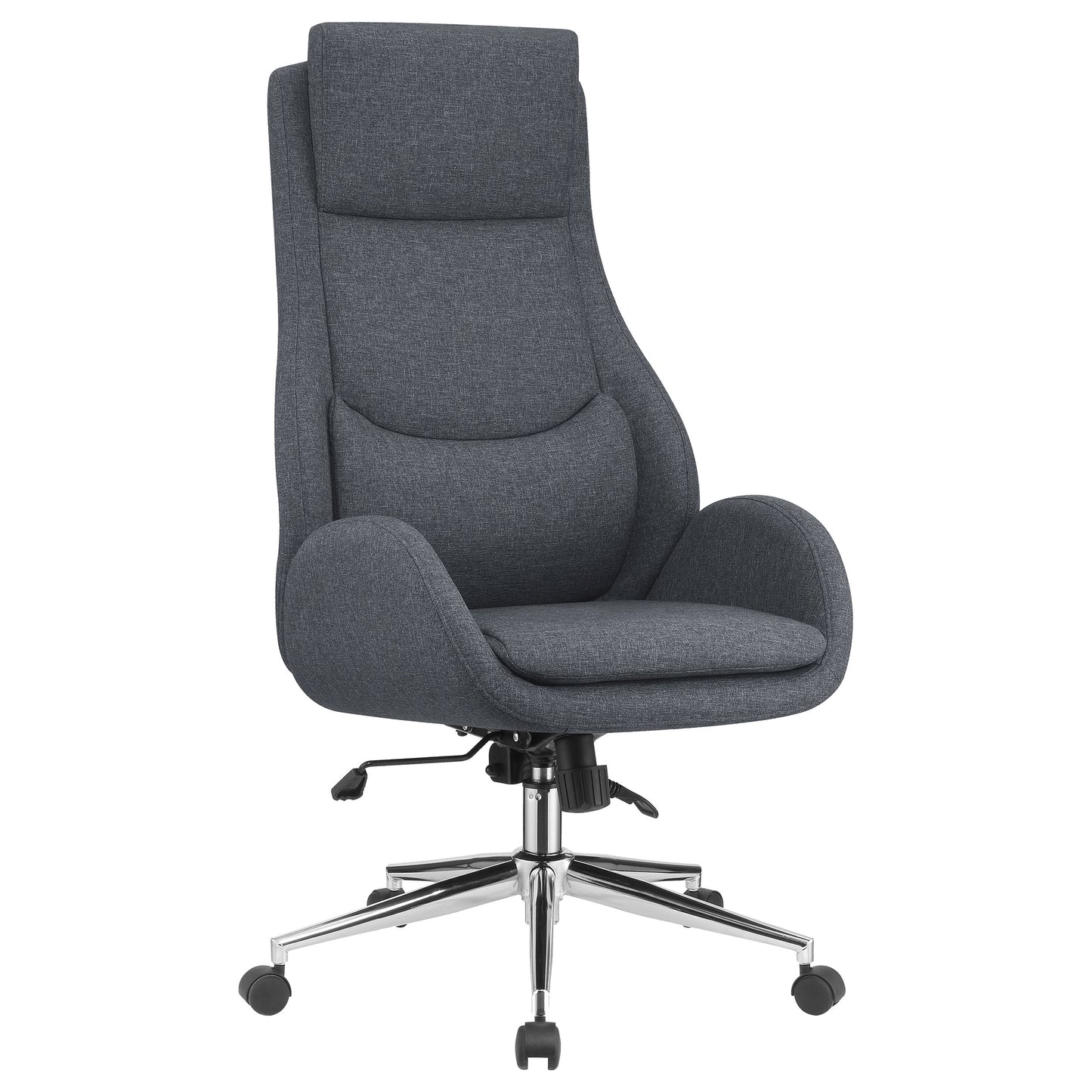 Cruz Upholstered Adjustable Home Office Desk Chair Grey