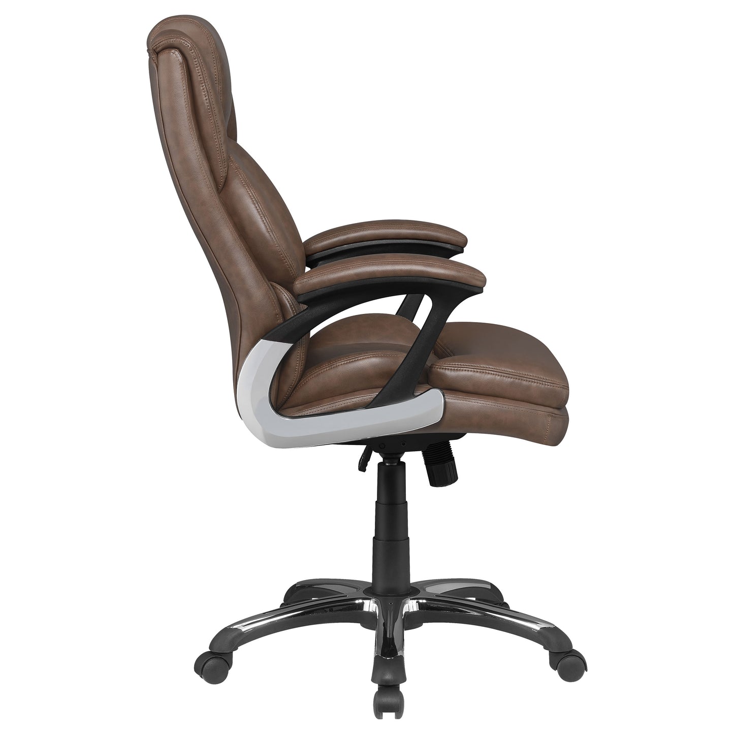 Nerris Upholstered Adjustable Home Office Desk Chair Brown