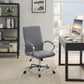 Abisko Upholstered Adjustable Home Office Desk Chair Grey